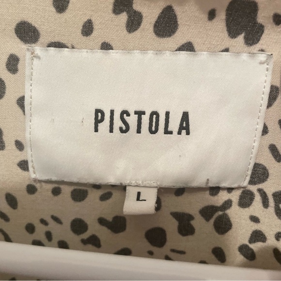 PISTOLA Kaine Cropped Military Blouse Wild Spots- Size L - Picture 5 of 11